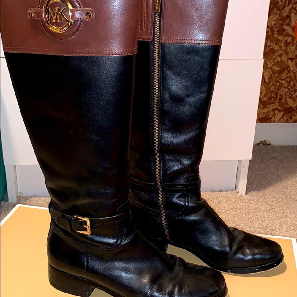 Michael Kors Stockard Leather boot black & brown